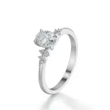 Pierścionek owalny diament białe złoto 0.60 ct. SBPZ_053